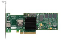 LSI00177 LSI Logic MegaRAID SAS 8704EM2 4-Port 3Gb/s PCI Express SAS SATA RAID Adapter. Retail Kit
