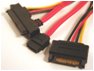 TMC I2917-xMC-1 - SAS 29 PIN TO 1x SATA, 0.5M, W/15 POSITION SATA POWER. For 7pin Host  to SAS drive