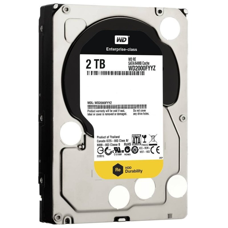 Western Digital WD2000FYYZ 3.5" RE4 SATA 2TB SATA 6Gb/s 7200 64MB RE4 Server Hard Drive