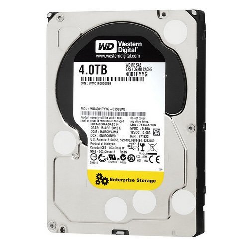Western Digital WD4001FYYG 3.5" RE SAS 4TB SAS 6Gb/s  7200 32MB RE Server Hard Drive