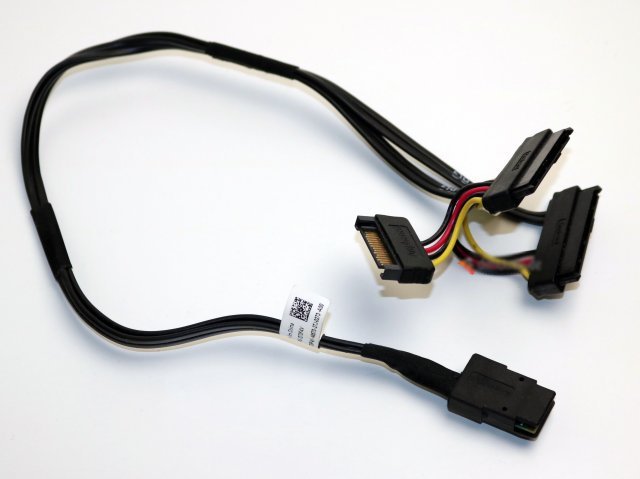 Dell T3F4V 0T3F4V 018XYD MiniSAS to Dual SAS Drives cable. SATA Power.  For H700, H710, H310, 9211-8i etc